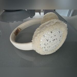 UGG Ivory Sequin Earmuffs